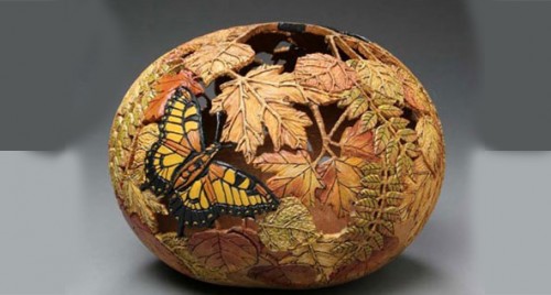 Hình ảnh đẹp - Nghệ thuật điêu khắc trên bí ngô