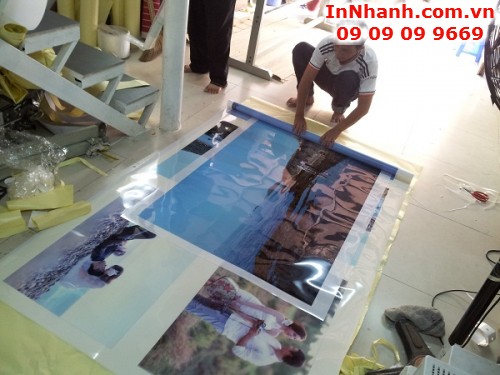 In backlit film làm hộp đèn quảng cáo cho showroom áo cưới