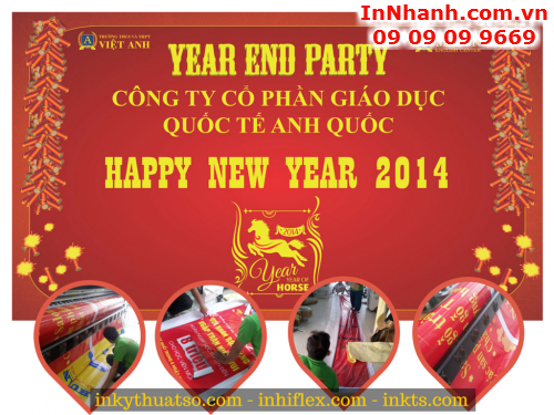 In băng rôn tết nguyên đán 2015 HCM