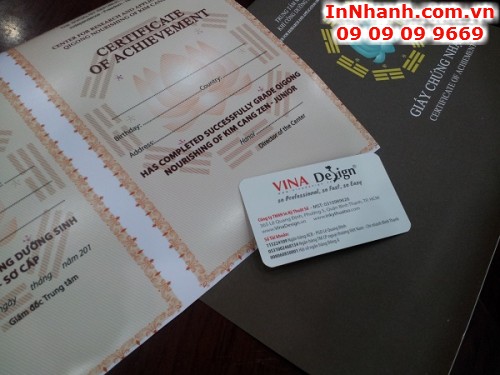 In giấy chứng nhận hoàn thành chương trình học cho các trung tâm đào tạo số lượng lớn từ in offset