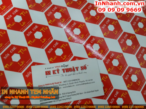 In nhanh giá rẻ tem nhãn tại TPHCM