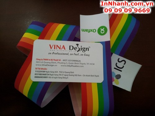 In silk làm dải dây đeo màu sắc cho chương trình sự kiện