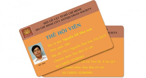 In thẻ nhựa Hội cổ vật Tp.HCM